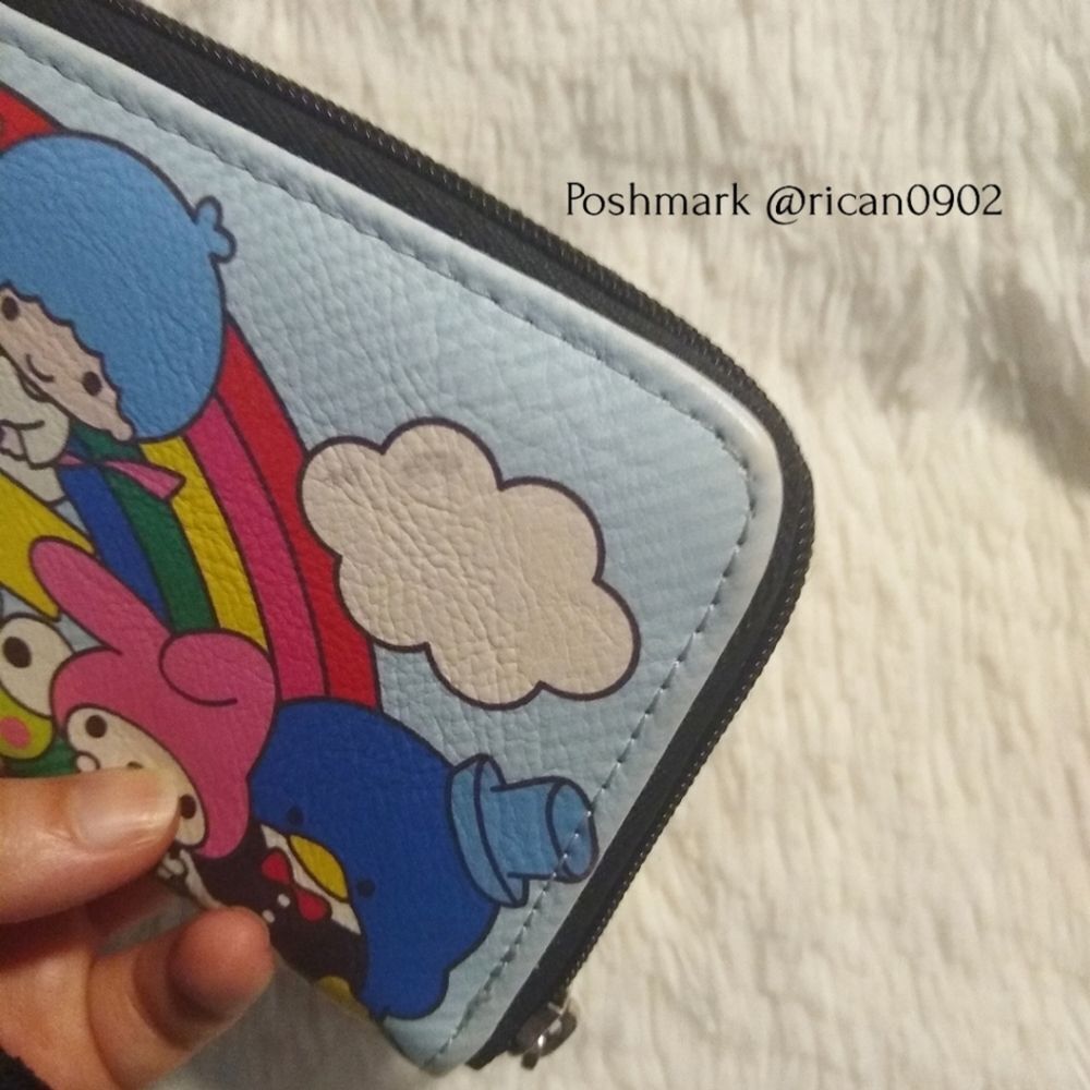Loungefly Hello Sanrio Characters Rainbow Tote Bag and Wallet - Picture 12 of 15